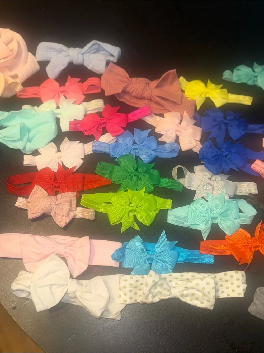 Source Unknown Kids Bow Headband Set - Bright Multi-Color Assortment